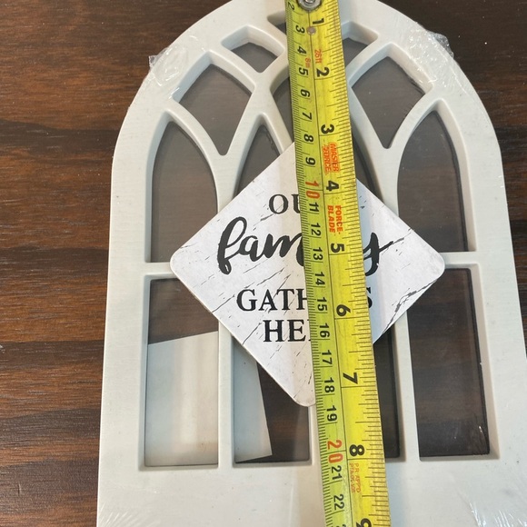 Welcome to Our Home White Farmhouse Window Sign 6.5 By 9 - Picture 3 of 5